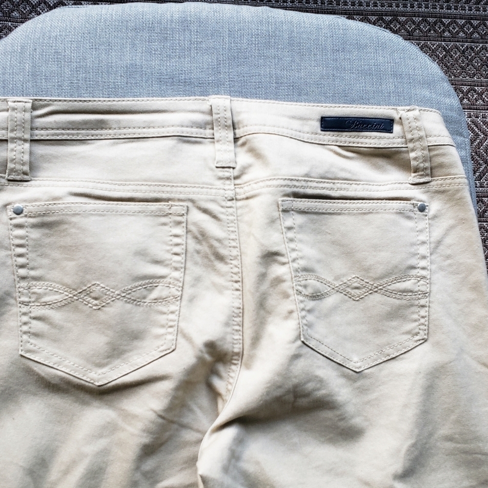 Baccini Capri's Tan Mid Rise Stretch With Pockets Size 12 - Picture 10 of 13